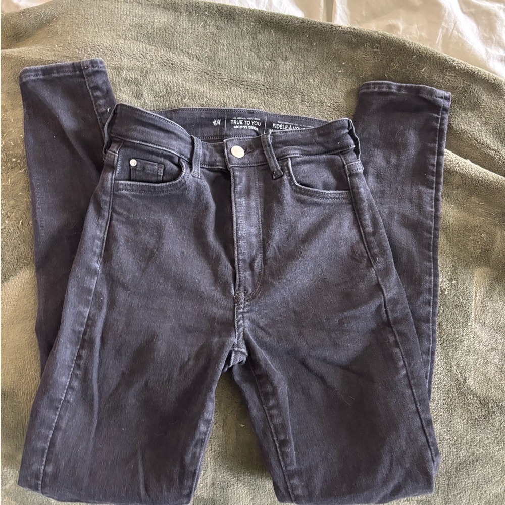H&M womens Dark Gray Skinny Jeans